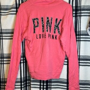 Pink half zip up sweater